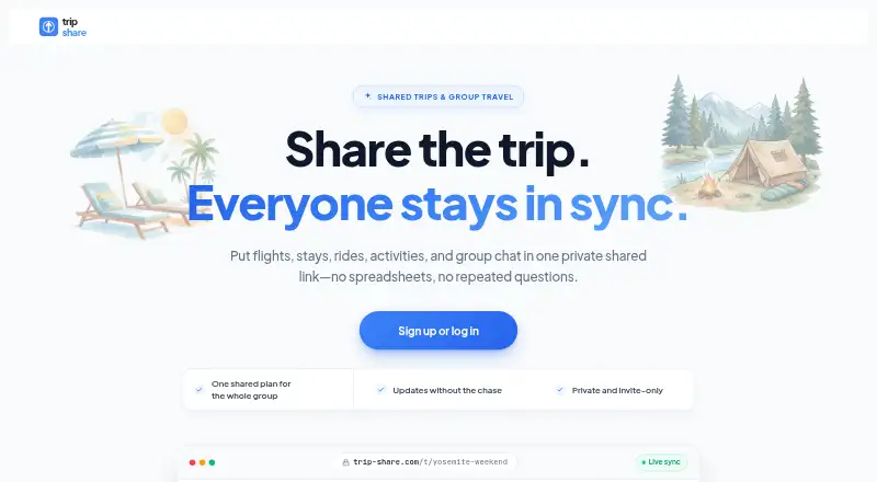 The trips.do homepage