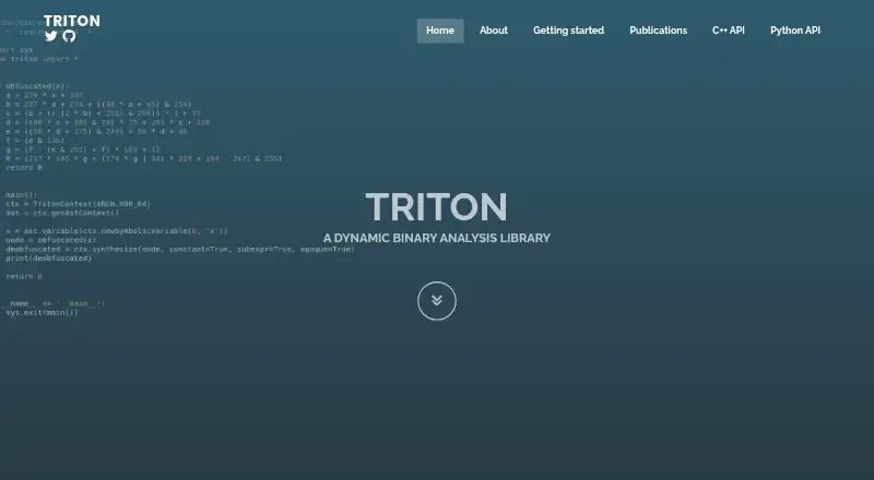 The Triton homepage