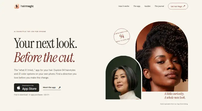The Hair Magic homepage