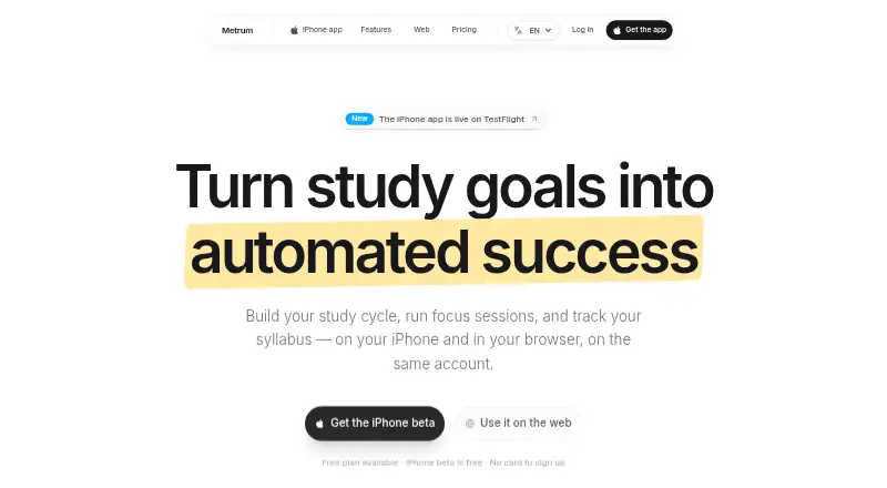 The Metrum homepage
