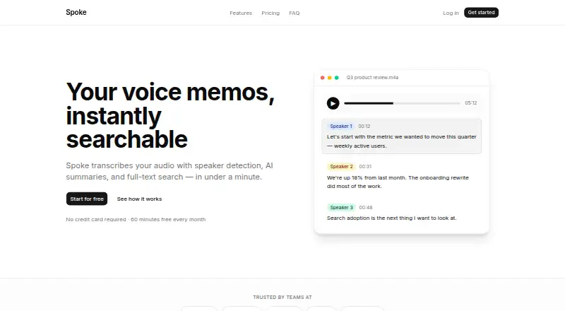 The Spoke homepage