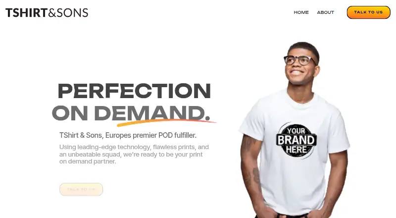 The TShirt & Sons homepage