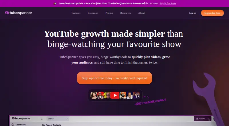 The TubeSpanner homepage