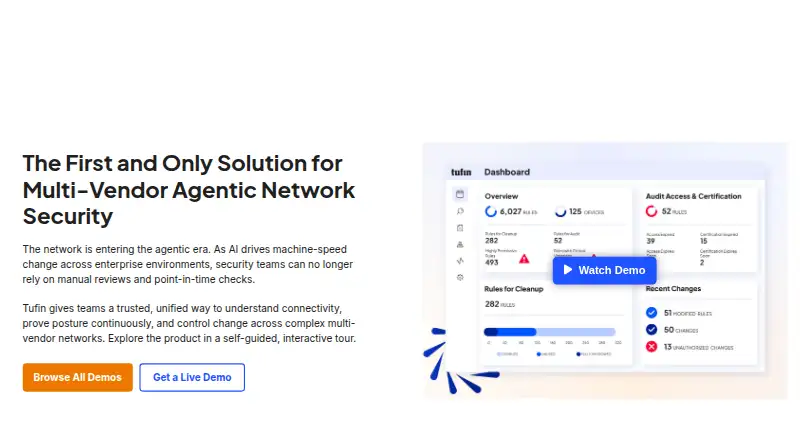 The Tufin homepage