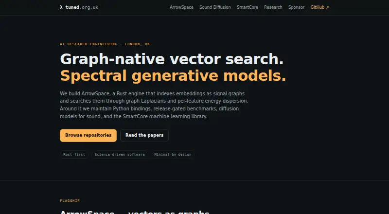 The ArrowSpace homepage