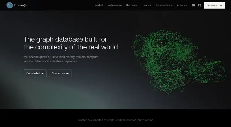 The TuringDB homepage
