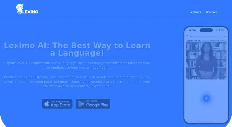 The Leximo AI homepage