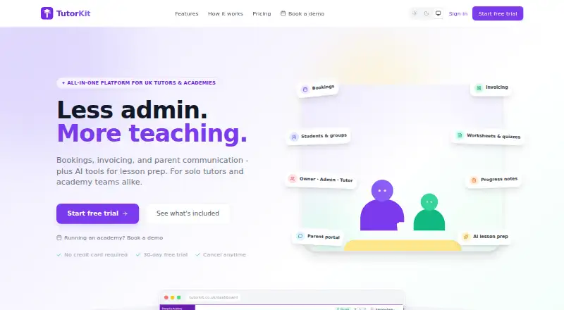 The TutorKit homepage