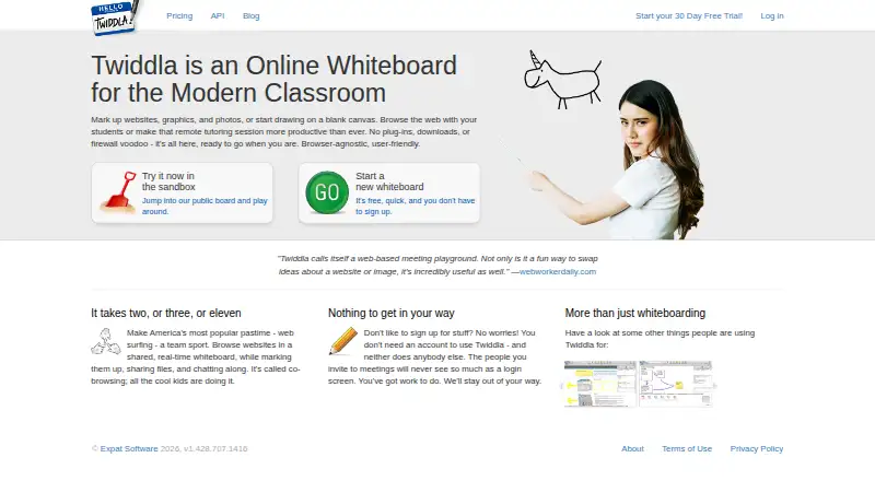 The Twiddla homepage
