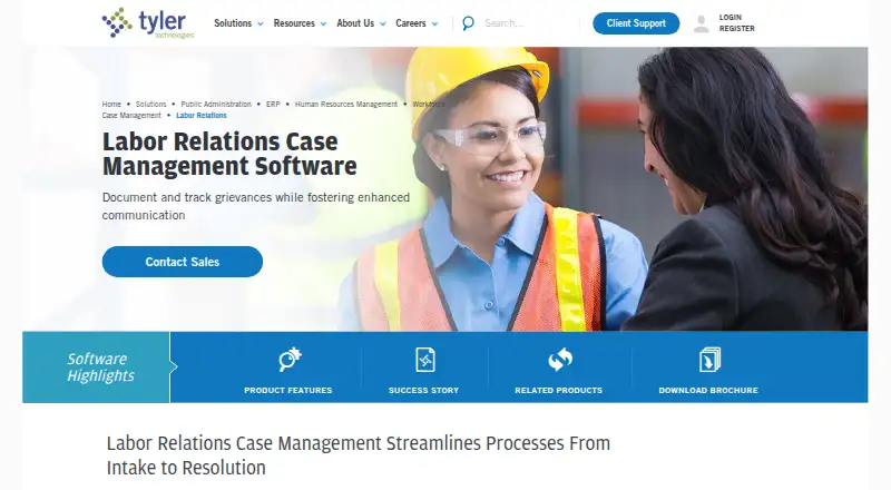 The Tyler Labor Relations Case Management homepage