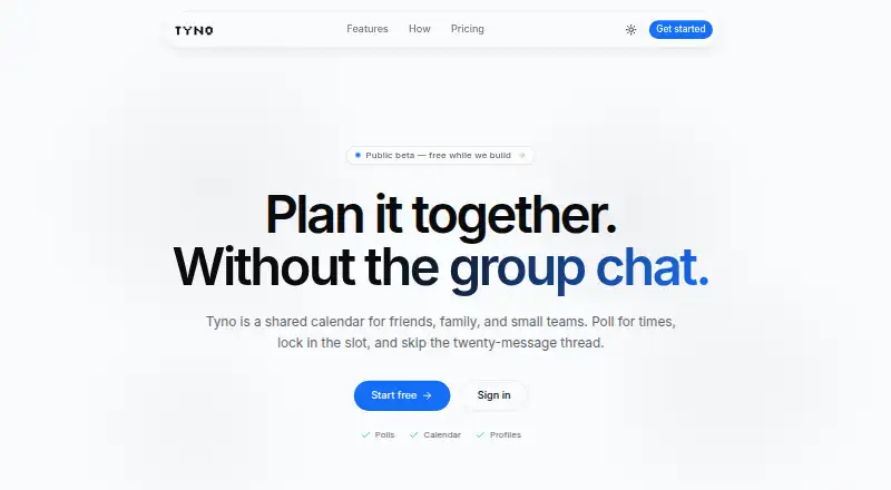 The Tyno homepage