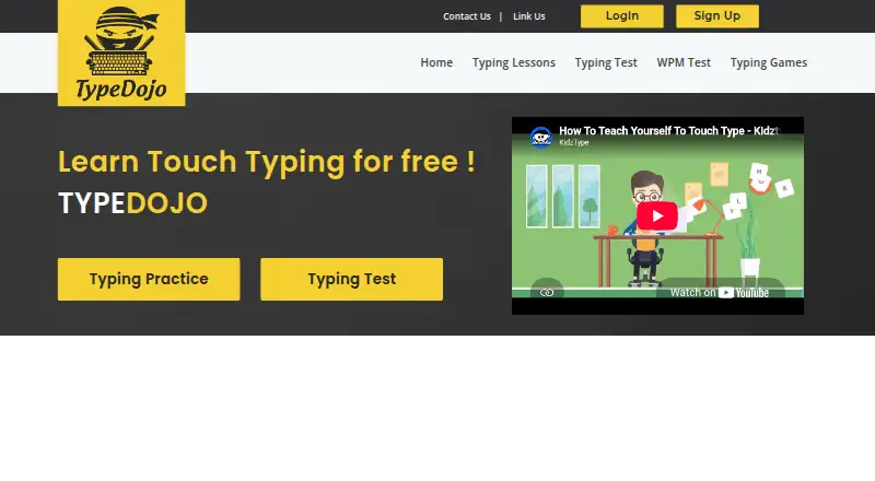 The TypeDojo homepage