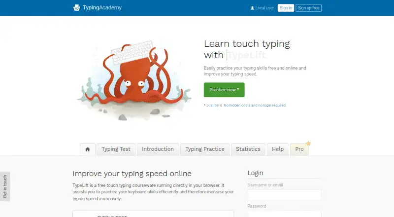 The TypeLift homepage