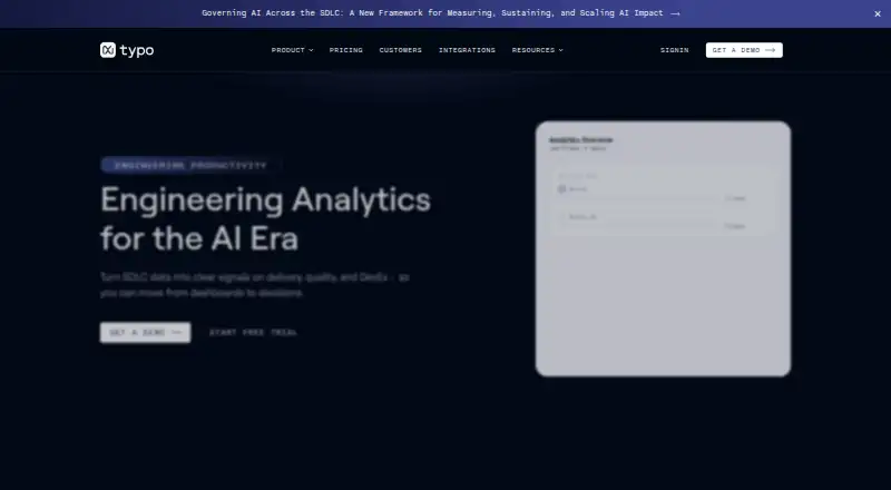 The Typo homepage
