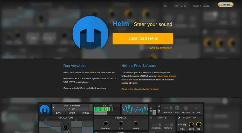The Helm homepage