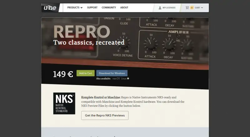 The Repro homepage