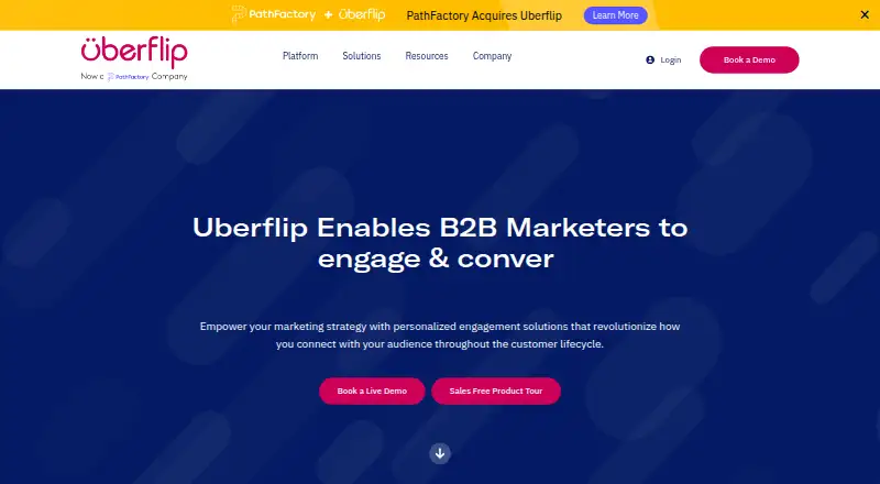 The Uberflip homepage