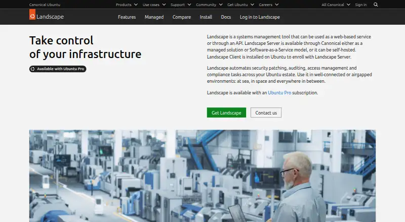 The Canonical Landscape homepage