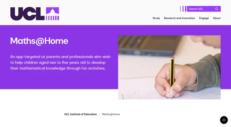 The Maths@Home homepage