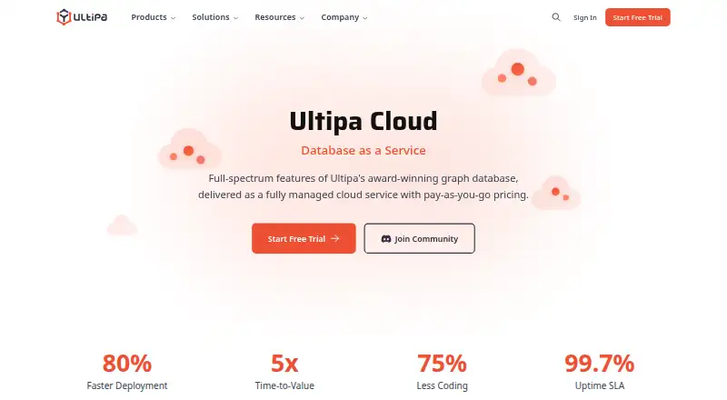The Ultipa Cloud homepage