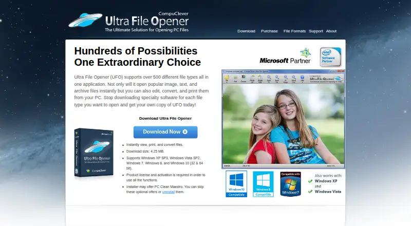 The Ultra File Opener homepage