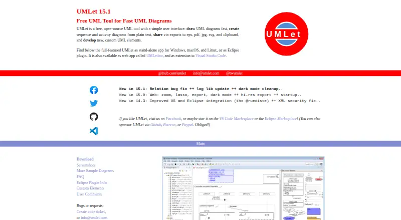 The UMLet homepage