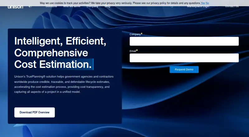 The TruePlanning homepage
