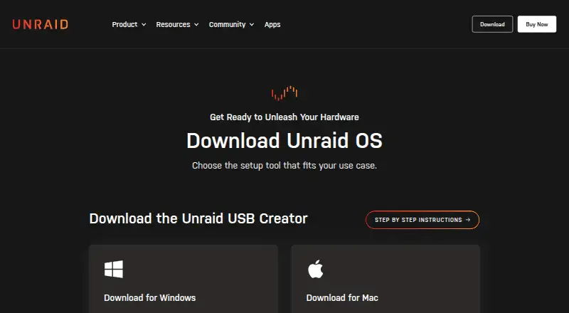 The Unraid USB Creator homepage