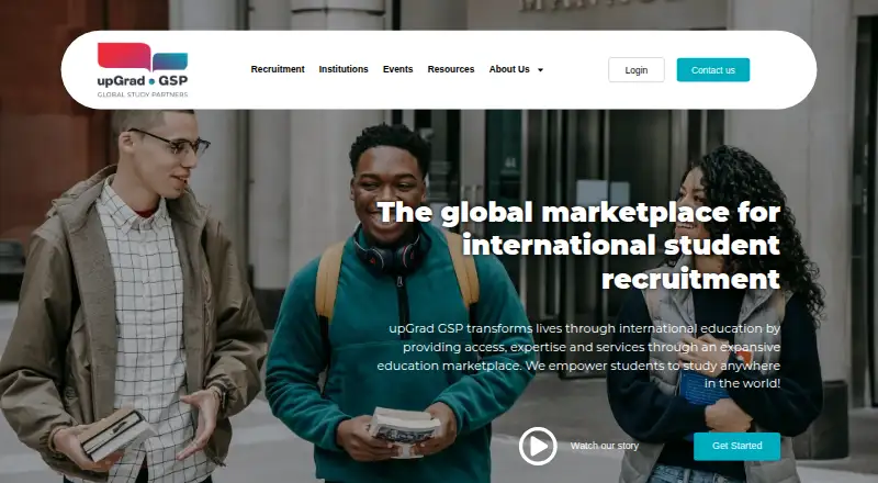 The upGrad GSP homepage
