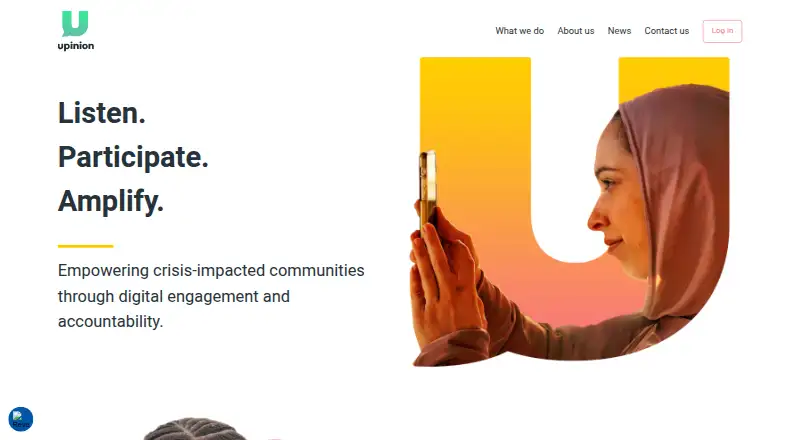 The Upinion homepage