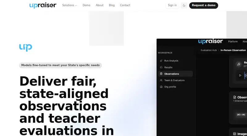 The Upraiser homepage