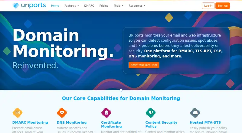 The URIports homepage