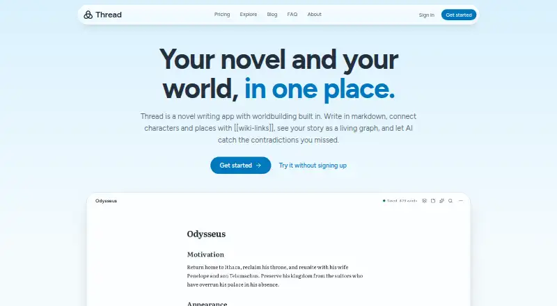 The Thread homepage