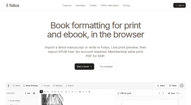 The Folius homepage