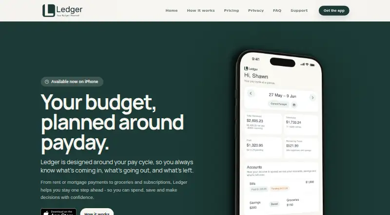 The Ledger homepage