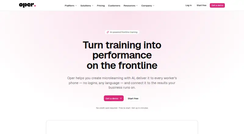 The Oper homepage