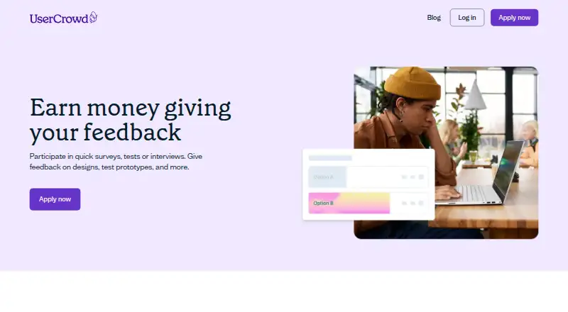 The UserCrowd homepage