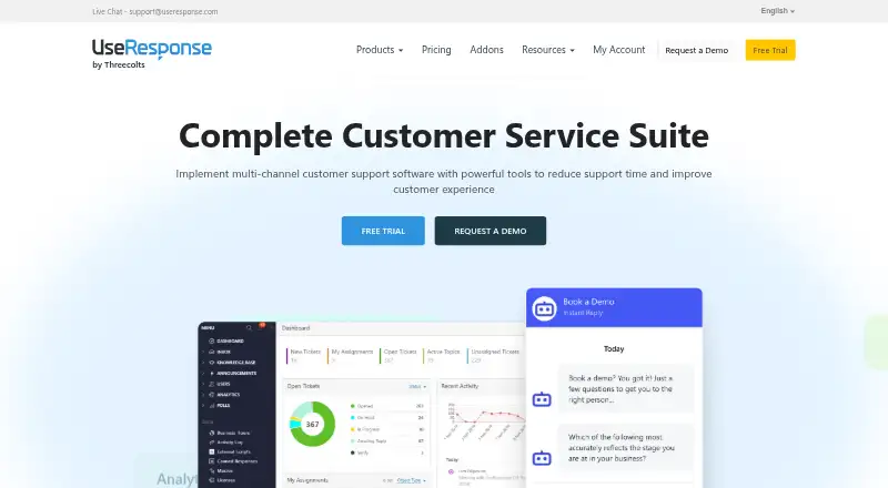 The UseResponse homepage