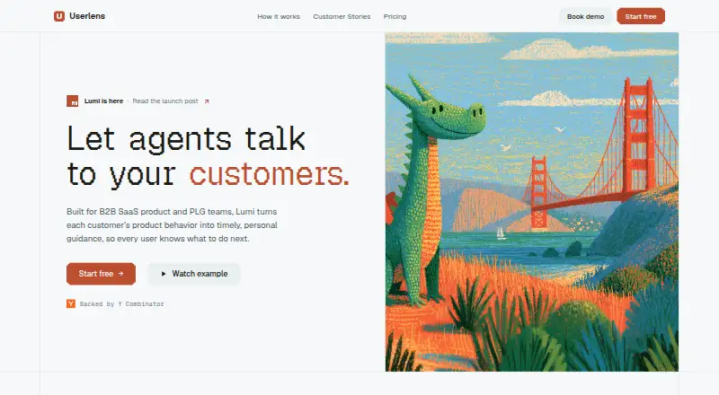 The UserLens homepage