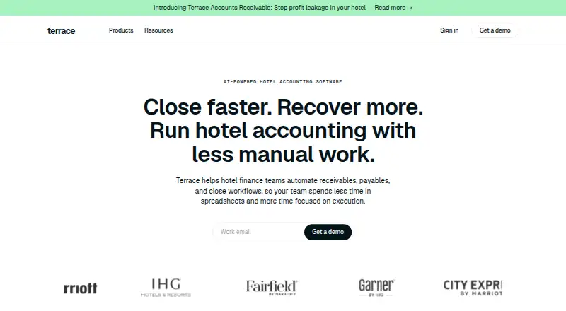 The Terrace homepage