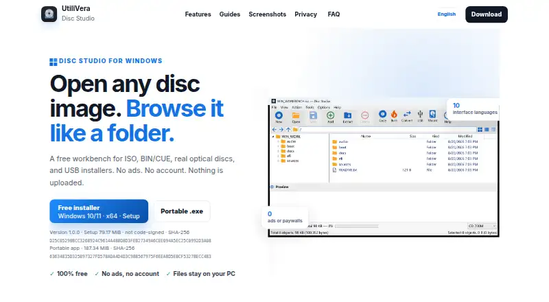 The Disc Studio homepage