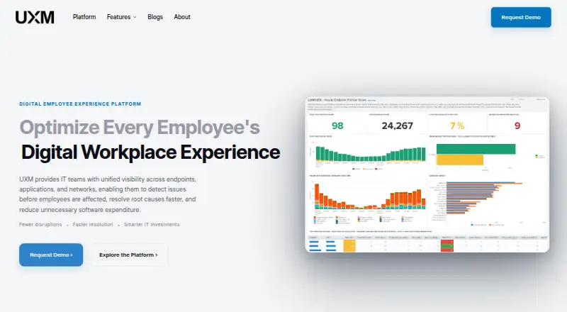 The UXM homepage