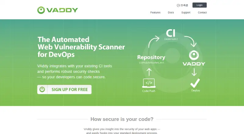 The VAddy homepage