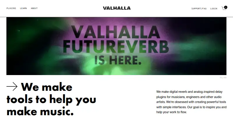 The Valhalla DSP Plugin Collection homepage