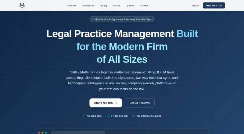 The Valley Matter homepage