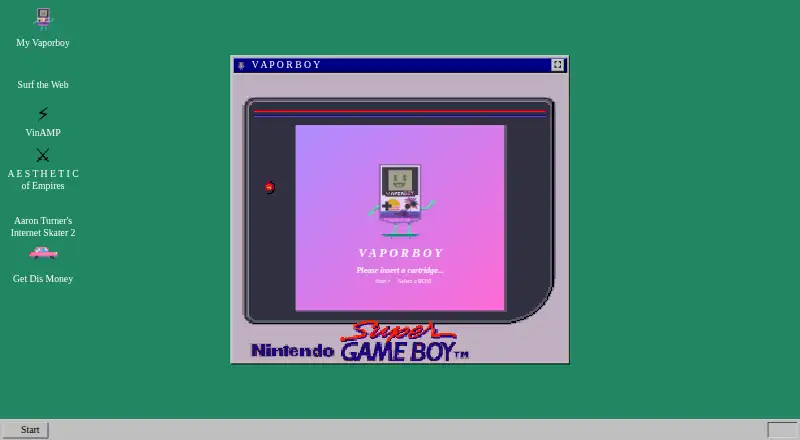 The VaporBoy homepage