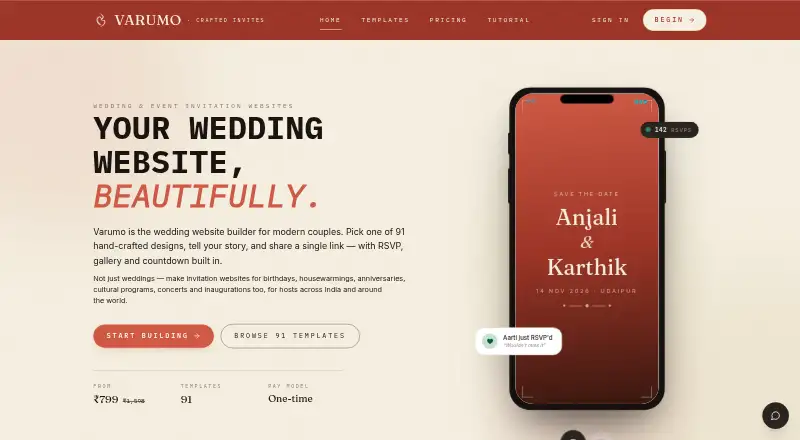 The Varumo homepage