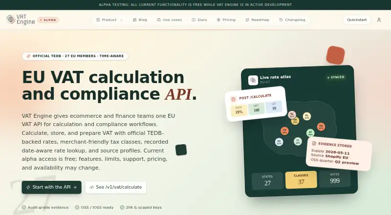 The VAT Engine homepage