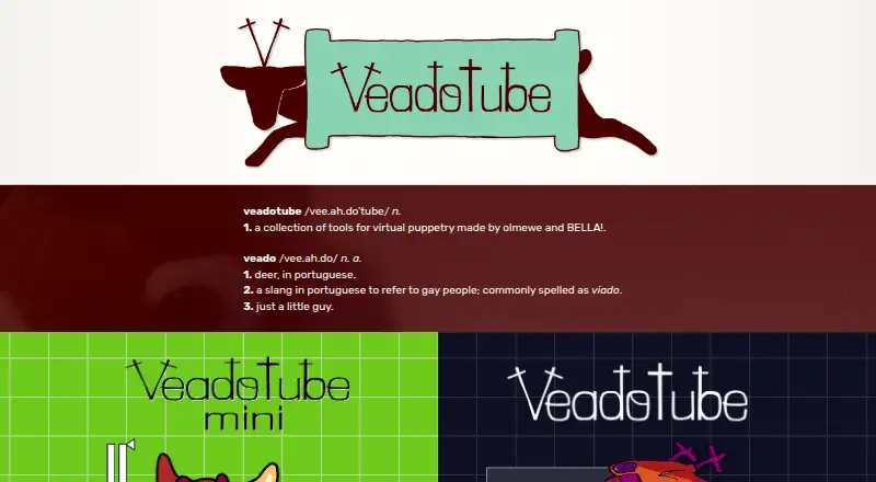 The veadotube homepage