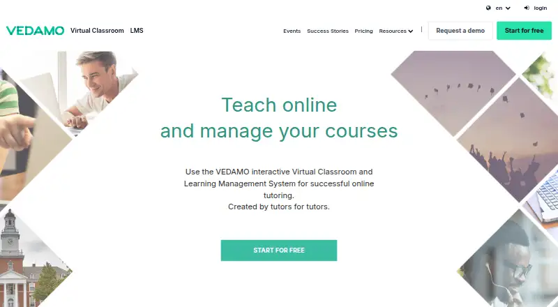 The VEDAMO homepage